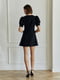 Приталена сукня зі спідницею-трапецією чорна | 6862946 | фото 2