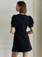 Приталенное платье с юбкой-трапецией черное | 6862946 | фото 3
