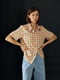 Блуза вільного крою з короткими рукавами помаранчева з принтом | 6862958 | фото 3