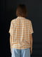 Блуза вільного крою з короткими рукавами помаранчева з принтом | 6862958 | фото 4