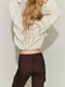 Приталені коричневі брюки карго з еластичного твіла | 6863630 | фото 4