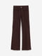 Приталені коричневі брюки карго з еластичного твіла | 6863630