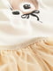 Комбінована біло-бежева сукня з малюнком | 6863807 | фото 2