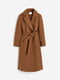 Приталене коричневе пальто довжиною до литок | 6863846 | фото 6