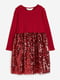 Червона сукня, декорована пайєтками | 6863890 | фото 2
