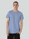 Блакитна футболка з принтом | 6864390