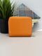 Оранжевий шкіряний гаманець | 6864482 | фото 3