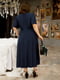 Однотонна темно-синя сукня з гудзиками | 6864690 | фото 4