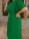 Однотонна зелена сукня з гудзиками  | 6864692 | фото 3