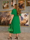 Однотонна зелена сукня з гудзиками  | 6864692 | фото 4
