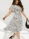 Біла сукня з абстрактним малюнком на запах | 6864697 | фото 2