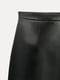 Черная атласная юбка-карандаш с разрезом | 6864730 | фото 7