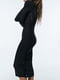 Трикотажна чорна сукня-футляр довжини міді | 6864731 | фото 4
