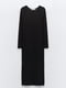 Трикотажна чорна сукня-футляр довжини міді | 6864731 | фото 6