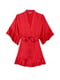 Красный атласный халат | 6865083 | фото 3