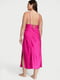 Розовое домашнее платье с разрезом | 6865089 | фото 2