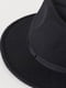 Шляпа черная из валяной ткани с тесьмой | 5923533 | фото 2
