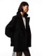 Пальто із широкими лацканами чорне | 6863077 | фото 4