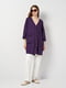 Удлиненная фиолетовая блуза свободного фасона | 6865307 | фото 2