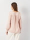 Светло-розовая блуза с V-образным вырезом и рукавами на манжетах | 6865310 | фото 3