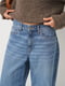 Сині прямі джинси з широкими штанинами | 6865372 | фото 4