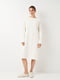 Белое платье-свитер с начесом | 6865408