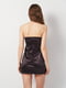 Чорна коротка сукня-футляр із відкритими плечима | 6865432 | фото 3