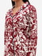 Бавовняна бордова піжама з візерунком: сорочка та штани | 6865569 | фото 3