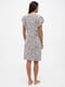 Віскозна сіро-персикова сукня з принтом та воланами | 6865580 | фото 2