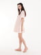 Сукня А-силуету пудрового кольору для вагітних, декорована мереживом | 6865610 | фото 3
