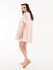 Сукня А-силуету пудрового кольору для вагітних, декорована мереживом | 6865610 | фото 4