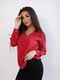 Червона бавовняна блузка прямого крою для вагітних  | 6865618 | фото 2
