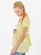 Жовта в принт блузка з короткими рукавами для вагітних та годуючих мам | 6865620 | фото 3