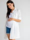 Льняна сорочка вільного крою молочного кольору для вагітних і годуючих мам | 6865630 | фото 4
