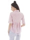 Рожева сорочка в квітковий принт з короткими рукавами для вагітних та годуючих мам  | 6865635 | фото 2