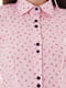 Рожева сорочка в квітковий принт з короткими рукавами для вагітних та годуючих мам  | 6865635 | фото 3