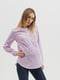 Блузка бузкового кольору в горошок з довгими рукавами для вагітних і годуючих мам  | 6865652 | фото 3