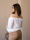 Біла блузка вільного крою “на запах” для вагітних | 6865653 | фото 3