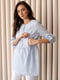 Блакитна бавовняна блузка для вагітних та годуючих мам з секретом для годування | 6865663 | фото 2