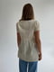 Блузка А-силуету молочного кольору з короткими рукавами та прошвою понизу для вагітних та годуючих мам з секретом годування | 6865671 | фото 8