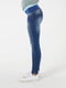Джинсові штани сині з еластичною бандажною резинкою | 6865678 | фото 3