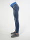 Сині джинси-скінні для вагітних з широкою бандажною резинкою під животик | 6865696 | фото 5