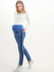 Сині джинси Mom Fit для вагітних з високим трикотажним поясом на живіт | 6865700 | фото 5