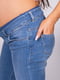 Сині джинси-скінні для вагітних  з бандажною резинкою під животик | 6865701 | фото 2