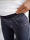 Сірі джинси прямого силуету, завужені до низу для вагітних з широким бандажем під живіт  | 6865710 | фото 2