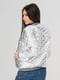 Сіра стьобана курточка-бомбер зі знімною вставкою для вагітних | 6865716 | фото 3