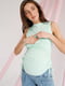 Бірюзова майка в рубчик  для вагітних та годуючих мам з секретом для годування | 6865727 | фото 2