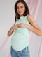 Бірюзова майка в рубчик  для вагітних та годуючих мам з секретом для годування | 6865727 | фото 5
