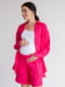 Рожевий костюм oversize для вагітних: сорочка, шорти | 6865738 | фото 4