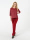 Трикотажні спортивні штани-кльош червоні | 6865753 | фото 2